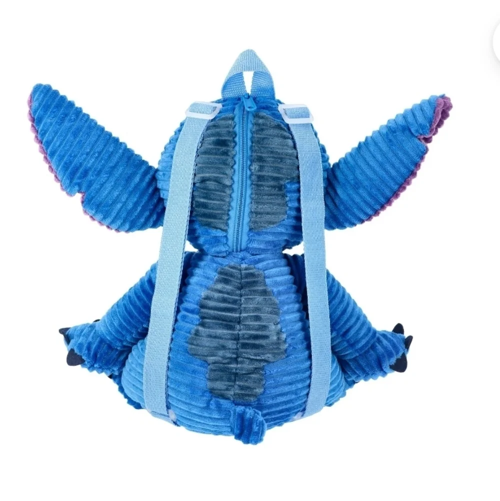 Disney Lilo and Stitch Kids Corduroy Plush Backpack, Blue. New with Tags